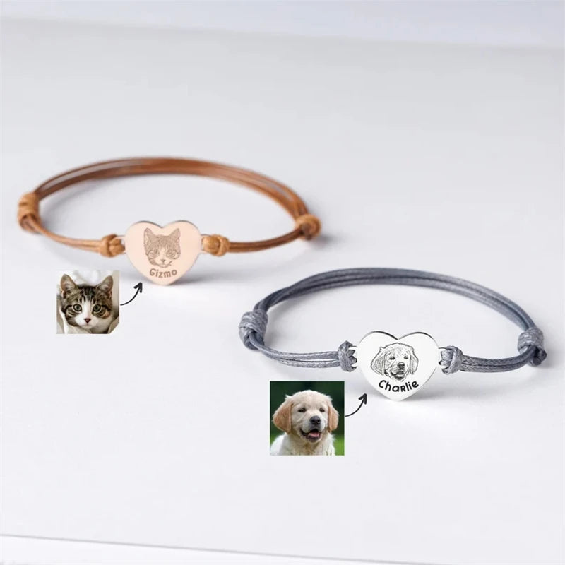 Custom Pet Portrait Bracelet for Women