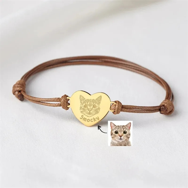 Custom Pet Portrait Bracelet for Women