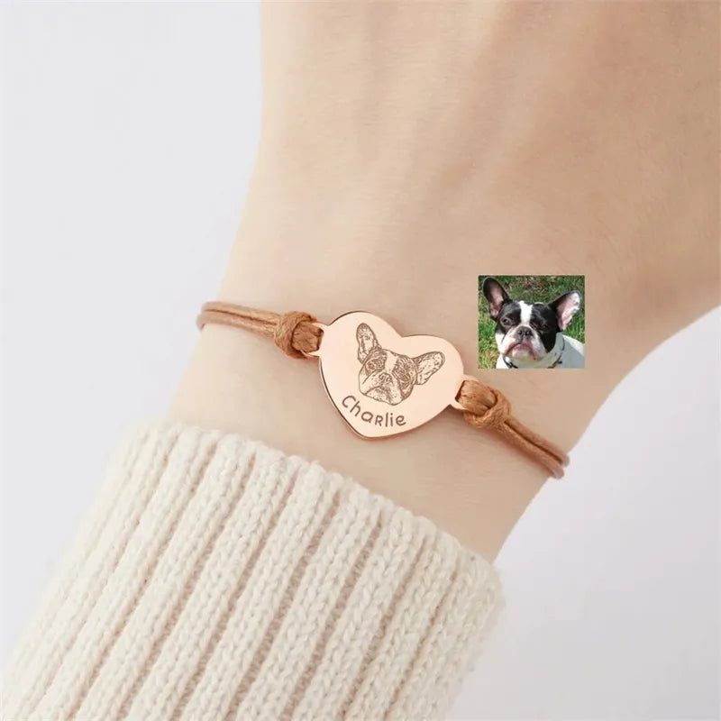 Custom Pet Portrait Bracelet for Women